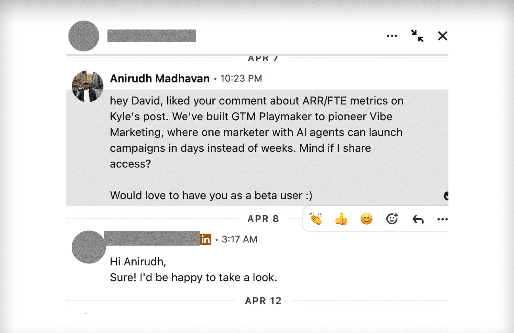 LinkedIn comment parasite for warm outreach